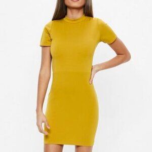 nwt- Missguided-High neck lace up back dress